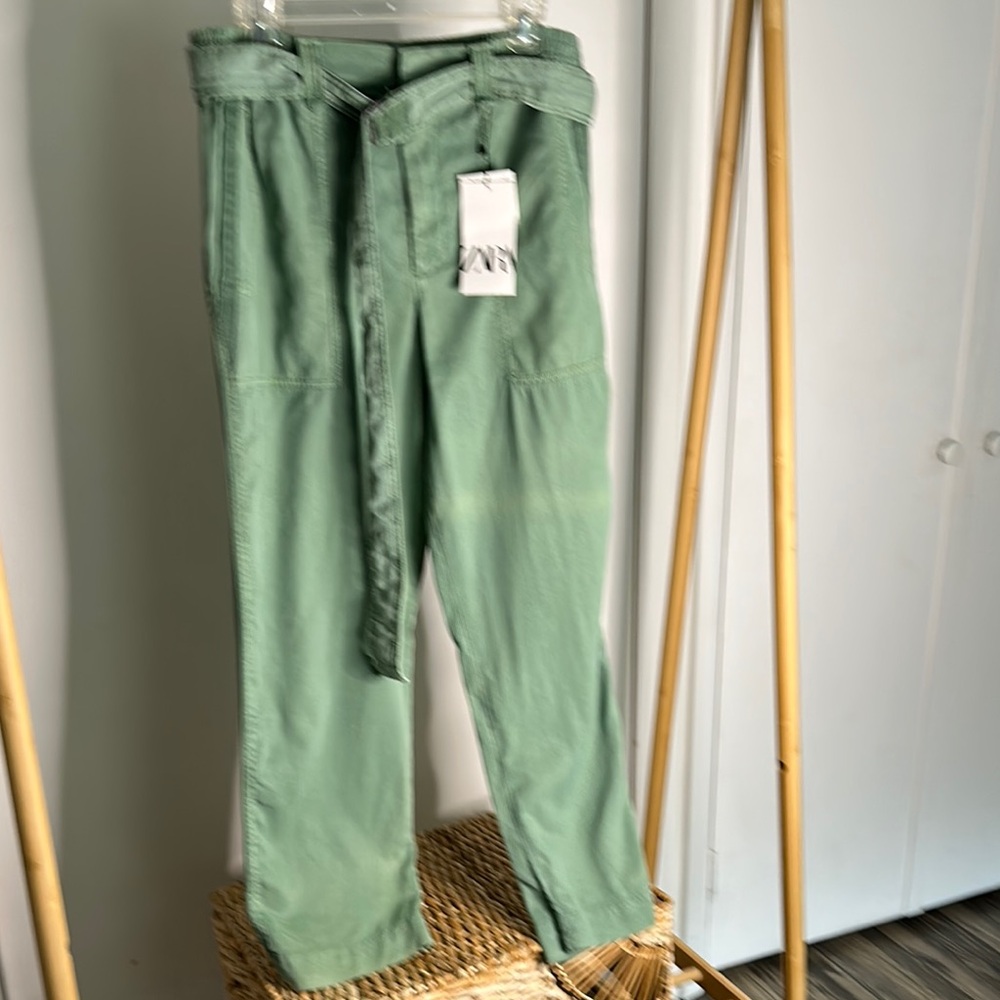 Zara Green Cargo Pants for Men